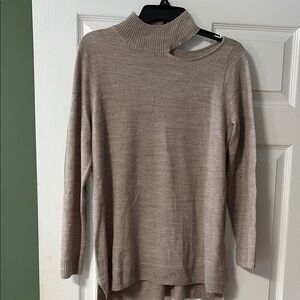 Colleen Lopez Taupe Turtleneck Sweater
